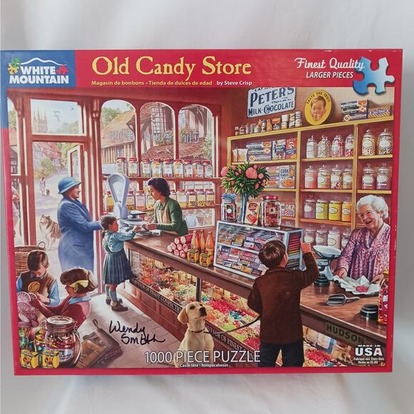 "OLD CANDY STORE" NIB 1000 Piece Puzzle by Steve Crisp White Mountain POSTER - Picture 1 of 2